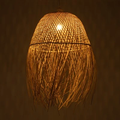 Κρεμαστό φωτιστικό Boho MANILA 1 x E27 AC 220-240V μπεζ με υφασμάτινο καπέλο φυσικού σχεδιασμού Μ45 x Π45 x Υ60
