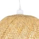 Κρεμαστό φωτιστικό Boho MANILA 1 x E27 AC 220-240V μπεζ με υφασμάτινο καπέλο φυσικού σχεδιασμού Μ45 x Π45 x Υ60