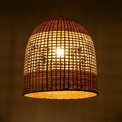 Κρεμαστό φωτιστικό Boho BORA-BORA 1 x E27 AC 220-240V μπεζ με υφασμάτινο καπέλο φυσικού σχεδιασμού Μ45 x Π45 x Υ44