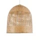 Κρεμαστό φωτιστικό Boho BORA-BORA 1 x E27 AC 220-240V μπεζ με υφασμάτινο καπέλο φυσικού σχεδιασμού Μ45 x Π45 x Υ44