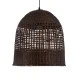 Boho Κρεμαστό Φωτιστικό Οροφής με Ντουί 1 x E27 AC 220-240V IP20 - Καφέ - Μ42 x Π42 x Y44cm GloboStar® BORA-BORA 01736 Boho Κρεμαστό Φωτιστικό Καμπάνα Μονόφωτο 1 x E27 IP20 Καφέ Ξύλο - Μ42 x Π42 x Y44cm