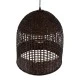 Boho Κρεμαστό Φωτιστικό Οροφής με Ντουί 1 x E27 AC 220-240V IP20 - Καφέ - Μ42 x Π42 x Y44cm GloboStar® BORA-BORA 01736 Boho Κρεμαστό Φωτιστικό Καμπάνα Μονόφωτο 1 x E27 IP20 Καφέ Ξύλο - Μ42 x Π42 x Y44cm
