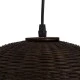 Boho Κρεμαστό Φωτιστικό Οροφής με Ντουί 1 x E27 AC 220-240V IP20 - Καφέ - Μ42 x Π42 x Y44cm GloboStar® BORA-BORA 01736 Boho Κρεμαστό Φωτιστικό Καμπάνα Μονόφωτο 1 x E27 IP20 Καφέ Ξύλο - Μ42 x Π42 x Y44cm