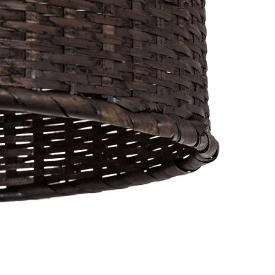 Boho Κρεμαστό Φωτιστικό Οροφής με Ντουί 1 x E27 AC 220-240V IP20 - Καφέ - Μ42 x Π42 x Y44cm GloboStar® BORA-BORA 01736 Boho Κρεμαστό Φωτιστικό Καμπάνα Μονόφωτο 1 x E27 IP20 Καφέ Ξύλο - Μ42 x Π42 x Y44cm
