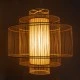 Κρεμαστό φωτιστικό Boho HIBISCUS 1 x E27 AC 220-240V μπεζ με υφασμάτινο καπέλο φυσικού σχεδιασμού Μ100 x Π100 x Υ100