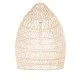 GloboStar® MALIBU 01810 Boho Κρεμαστό Φωτιστικό Καμπάνα Μονόφωτο 1 x E27 IP20 Μπεζ Ξύλο - Μ57 x Π57 x Υ75cm