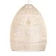 GloboStar® MALIBU 01813 Boho Κρεμαστό Φωτιστικό Καμπάνα Μονόφωτο 1 x E27 IP20 Μπεζ Ξύλο - Μ120 x Π120 x Υ156cm