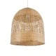 Κρεμαστό φωτιστικό Boho BORA-BORA 1 x E27 AC 220-240V μπεζ με υφασμάτινο καπέλο φυσικού σχεδιασμού Μ45 x Π45 x Υ44