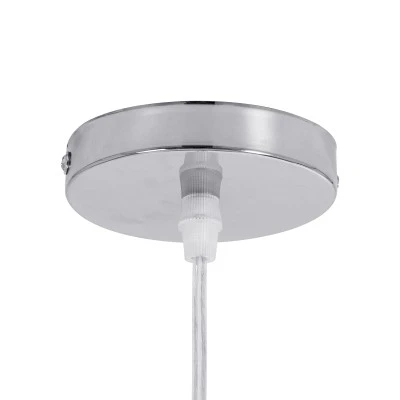 GloboStar® MINORCA 01731 Boho Κρεμαστό Φωτιστικό Ανάρτηση Μονόφωτο 1 x E27 IP20 Μπεζ Ξύλο - Μ60 x Π60 x Y35cm