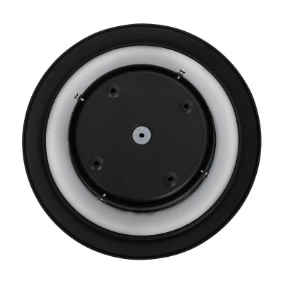 Μοντέρνο επιτοίχιο φωτιστικό LED kelvo® HELIO-R 12W 1440lm 120° AC 220-240V αδιάβροχο IP65 φυσικό λευκό 4500K μαύρο ματ 26x26x5cm