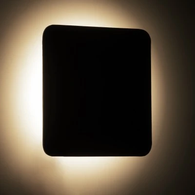Μοντέρνα επιτοίχια απλίκα LED kelvo® HELIO-S 7W 840lm IP65 φυσικό λευκό 4500K μαύρο ματ 16x5x16cm