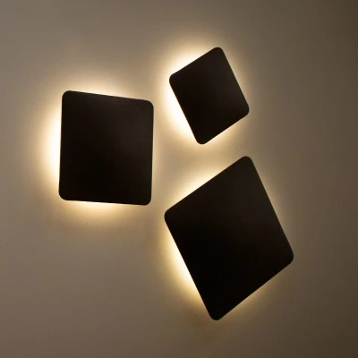 Μοντέρνα επιτοίχια απλίκα LED kelvo® HELIO-S 7W 840lm IP65 φυσικό λευκό 4500K μαύρο ματ 16x5x16cm