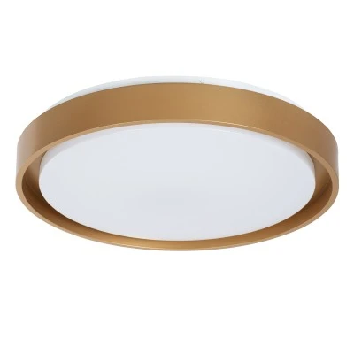 GloboStar® BARCHETTA 61399-S Πλαφονιέρα Οροφής LED CCT 72W 8306lm 120° AC 220-240V - Εναλλαγή Φωτισμού μέσω Τηλεχειριστηρίου All In One Ψυχρό 6000k+Φυσικό 4500k+Θερμό 2700k Dimmable Φ48cm - Χρυσό - 3 Years Warranty