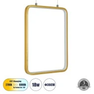 Κρεμαστό Φωτιστικό NEROBA Linear Design LED CCT 18W 1980lm 360° AC 220-240V - Εναλλαγή Φωτισμού μέσω Διακόπτη On/Off All In One  Μ29 x Π2 x Υ36cm - Χρυσό Βούρτσας 