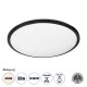 GloboStar® TUFFIN 60999 Πλαφονιέρα Οροφής LED 36W 3960lm 120° AC 220-240V Αδιάβροχη IP54 Φ48 x Υ6.5cm Φυσικό Λευκό 4500K - Μαύρο - Bridgelux Chips - 3 Years Warranty