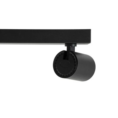 GloboStar® LEONARDO 60348 Μοντέρνο Φωτιστικό Οροφής Ράγα με Κινούμενα Σποτ LED Spot Downlight 30W 3600lm 60° AC 220-240V IP20 Μ52 x Π7 x Υ11.8cm - Μαύρο - Φυσικό Λευκό 4500K - Bridgelux COB - 5 Years Warranty