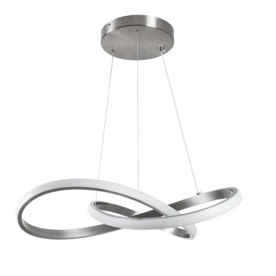 Κρεμαστό Φωτιστικό Design LED DEXTER CCT 72W 8064lm 300° AC 220-240V - Εναλλαγή Φωτισμού μέσω Τηλεχειριστηρίου All In One - Νίκελ Ασημί Βούρτσας GloboStar® DEXTER 60498 Κρεμαστό Φωτιστικό Οροφής Design LED CCT 72W 8064lm 300° AC 220-240V - Εναλλαγή Φωτισμού μέσω Τηλεχειριστηρίου All In One Ψυχρό 6000k+Φυσικό 4500k+Θερμό 2700k Dimmable Φ56cm - Νίκελ Ασημί Βούρτσας - 3 Years Warranty