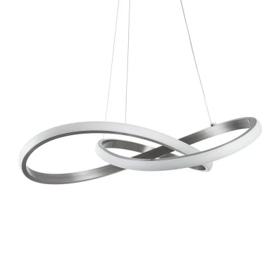 Κρεμαστό Φωτιστικό Design LED DEXTER CCT 72W 8064lm 300° AC 220-240V - Εναλλαγή Φωτισμού μέσω Τηλεχειριστηρίου All In One - Νίκελ Ασημί Βούρτσας GloboStar® DEXTER 60498 Κρεμαστό Φωτιστικό Οροφής Design LED CCT 72W 8064lm 300° AC 220-240V - Εναλλαγή Φωτισμού μέσω Τηλεχειριστηρίου All In One Ψυχρό 6000k+Φυσικό 4500k+Θερμό 2700k Dimmable Φ56cm - Νίκελ Ασημί Βούρτσας - 3 Years Warranty