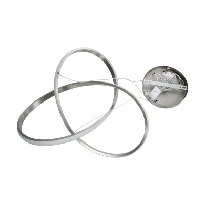 Κρεμαστό Φωτιστικό Design LED DEXTER CCT 72W 8064lm 300° AC 220-240V - Εναλλαγή Φωτισμού μέσω Τηλεχειριστηρίου All In One - Νίκελ Ασημί Βούρτσας GloboStar® DEXTER 60498 Κρεμαστό Φωτιστικό Οροφής Design LED CCT 72W 8064lm 300° AC 220-240V - Εναλλαγή Φωτισμού μέσω Τηλεχειριστηρίου All In One Ψυχρό 6000k+Φυσικό 4500k+Θερμό 2700k Dimmable Φ56cm - Νίκελ Ασημί Βούρτσας - 3 Years Warranty