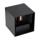 kelvo® AXIS-S Μοντέρνα Επιτοίχια Απλίκα LED 10W 1150lm IP65 θερμό λευκό 2700K με δέσμη 5°/60° μαύρο ματ 10x10x10cm 60562