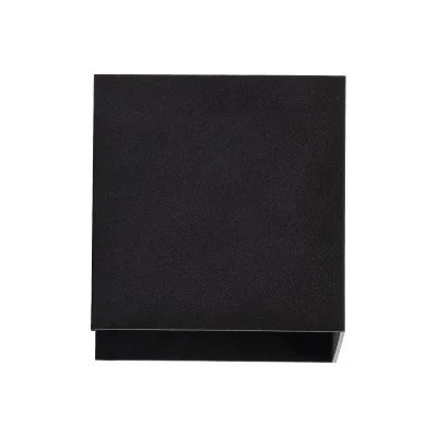 Μοντέρνα επιτοίχια απλίκα LED kelvo® AXIS-S 10W 1200lm 5°/60° AC 220-240V αδιάβροχη IP65 φυσικό λευκό 4500K Bridgelux COB μαύρο ματ 10x10x10cm