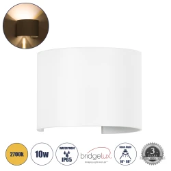 Μοντέρνο επιτοίχιο φωτιστικό LED kelvo® AXIS-R 10W 1150lm 5°/60° AC 220-240V IP65 θερμό λευκό 2700K λευκό ματ 10x10x10cm