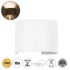 Μοντέρνο επιτοίχιο φωτιστικό LED kelvo® AXIS-R 10W 1150lm 5°/60° AC 220-240V IP65 θερμό λευκό 2700K λευκό ματ 10x10x10cm