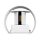 Μοντέρνο επιτοίχιο φωτιστικό LED kelvo® AXIS-R 10W 1150lm 5°/60° AC 220-240V IP65 θερμό λευκό 2700K λευκό ματ 10x10x10cm