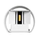 Μοντέρνο επιτοίχιο φωτιστικό LED kelvo® AXIS-R 10W 1150lm 5°/60° AC 220-240V IP65 θερμό λευκό 2700K λευκό ματ 10x10x10cm
