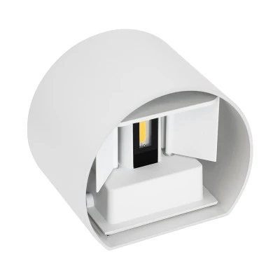 Μοντέρνο επιτοίχιο φωτιστικό LED kelvo® AXIS-R 10W 1150lm 5°/60° AC 220-240V IP65 θερμό λευκό 2700K λευκό ματ 10x10x10cm
