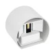Μοντέρνο επιτοίχιο φωτιστικό LED kelvo® AXIS-R 10W 1150lm 5°/60° AC 220-240V IP65 θερμό λευκό 2700K λευκό ματ 10x10x10cm
