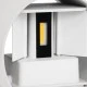 Μοντέρνο επιτοίχιο φωτιστικό LED kelvo® AXIS-R 10W 1150lm 5°/60° AC 220-240V IP65 θερμό λευκό 2700K λευκό ματ 10x10x10cm