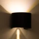 Μοντέρνο επιτοίχιο φωτιστικό LED kelvo® AXIS-R 10W 1150lm IP65 θερμό λευκό 2700K γκρι ανθρακί ματ 10x10x10cm