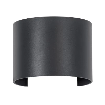 Μοντέρνο επιτοίχιο φωτιστικό LED kelvo® AXIS-R 10W 1150lm IP65 θερμό λευκό 2700K γκρι ανθρακί ματ 10x10x10cm