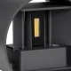 Μοντέρνο επιτοίχιο φωτιστικό LED kelvo® AXIS-R 10W 1150lm IP65 θερμό λευκό 2700K γκρι ανθρακί ματ 10x10x10cm