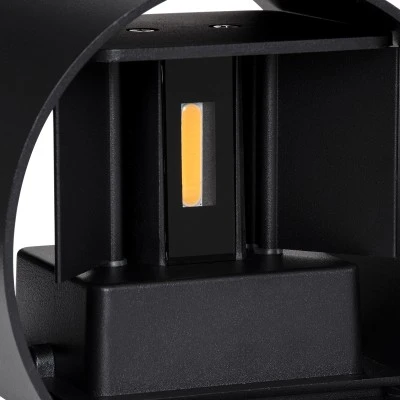Μοντέρνο επιτοίχιο φωτιστικό LED kelvo® AXIS-R 10W 1000lm IP65 θερμό λευκό 2700K μαύρο ματ 10x10x10cm