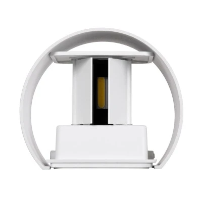 Μοντέρνο επιτοίχιο φωτιστικό LED kelvo® AXIS-R 10W 1200lm φυσικό λευκό 4500K IP65 λευκό ματ 10x10x10cm