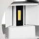 Μοντέρνο επιτοίχιο φωτιστικό LED kelvo® AXIS-R 10W 1200lm φυσικό λευκό 4500K IP65 λευκό ματ 10x10x10cm