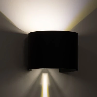 Μοντέρνα επιτοίχια απλίκα LED kelvo® AXIS-R 10W 1200lm φυσικό λευκό 4500K IP65 γκρι ανθρακί ματ 10x10x10cm