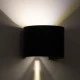 Μοντέρνα επιτοίχια απλίκα LED kelvo® AXIS-R 10W 1200lm φυσικό λευκό 4500K IP65 γκρι ανθρακί ματ 10x10x10cm