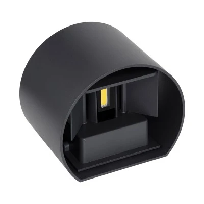 Μοντέρνα επιτοίχια απλίκα LED kelvo® AXIS-R 10W 1200lm φυσικό λευκό 4500K IP65 γκρι ανθρακί ματ 10x10x10cm