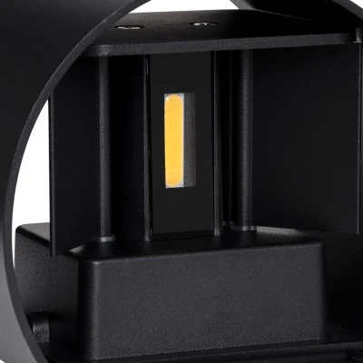 GloboStar® AXIS-R 60640 Φωτιστικό Τοίχου - Απλίκα Αρχιτεκτονικού Φωτισμού Εσωτερικού/Εξωτερικού Χώρου Up & Down LED 10W 1200lm 10 έως 60° AC 220-240V Αδιάβροχο IP65 Μ10 x Π10 x Υ10cm - Φυσικό Λευκό 4500K - Μαύρο - Bridgelux Chip - 3 Years Warranty