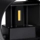 GloboStar® AXIS-R 60640 Φωτιστικό Τοίχου - Απλίκα Αρχιτεκτονικού Φωτισμού Εσωτερικού/Εξωτερικού Χώρου Up & Down LED 10W 1200lm 10 έως 60° AC 220-240V Αδιάβροχο IP65 Μ10 x Π10 x Υ10cm - Φυσικό Λευκό 4500K - Μαύρο - Bridgelux Chip - 3 Years Warranty