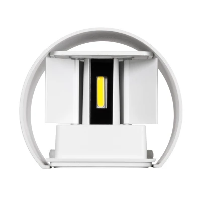 Μοντέρνα επιτοίχια απλίκα LED kelvo® AXIS-R 10W 1250lm 5°/60° AC 220-240V IP65 ψυχρό λευκό 6000K λευκό ματ 10x10x10cm