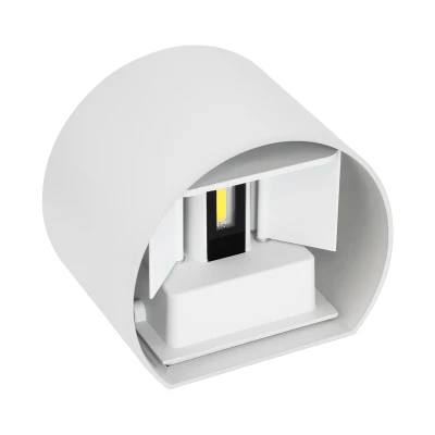 Μοντέρνα επιτοίχια απλίκα LED kelvo® AXIS-R 10W 1250lm 5°/60° AC 220-240V IP65 ψυχρό λευκό 6000K λευκό ματ 10x10x10cm