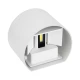 Μοντέρνα επιτοίχια απλίκα LED kelvo® AXIS-R 10W 1250lm 5°/60° AC 220-240V IP65 ψυχρό λευκό 6000K λευκό ματ 10x10x10cm