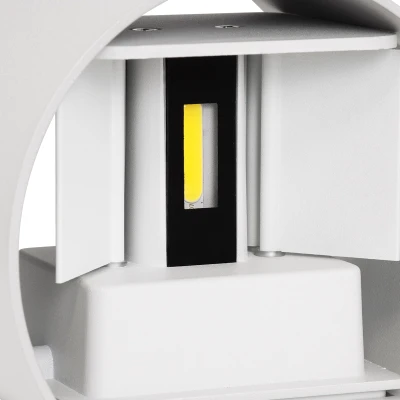 Μοντέρνα επιτοίχια απλίκα LED kelvo® AXIS-R 10W 1250lm 5°/60° AC 220-240V IP65 ψυχρό λευκό 6000K λευκό ματ 10x10x10cm