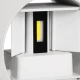 Μοντέρνα επιτοίχια απλίκα LED kelvo® AXIS-R 10W 1250lm 5°/60° AC 220-240V IP65 ψυχρό λευκό 6000K λευκό ματ 10x10x10cm