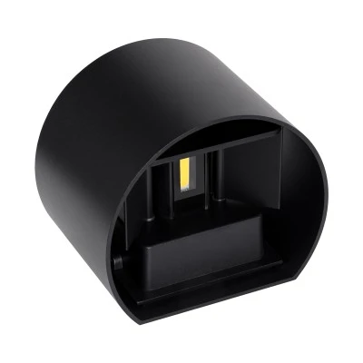Μοντέρνα επιτοίχια απλίκα LED kelvo® AXIS-R 10W 1250lm ψυχρό λευκό 6000K IP65 μαύρο ματ 10x10x10cm