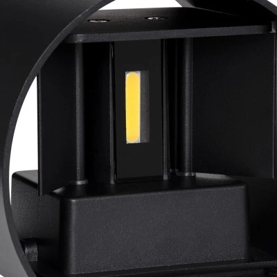 Μοντέρνα επιτοίχια απλίκα LED kelvo® AXIS-R 10W 1250lm ψυχρό λευκό 6000K IP65 μαύρο ματ 10x10x10cm